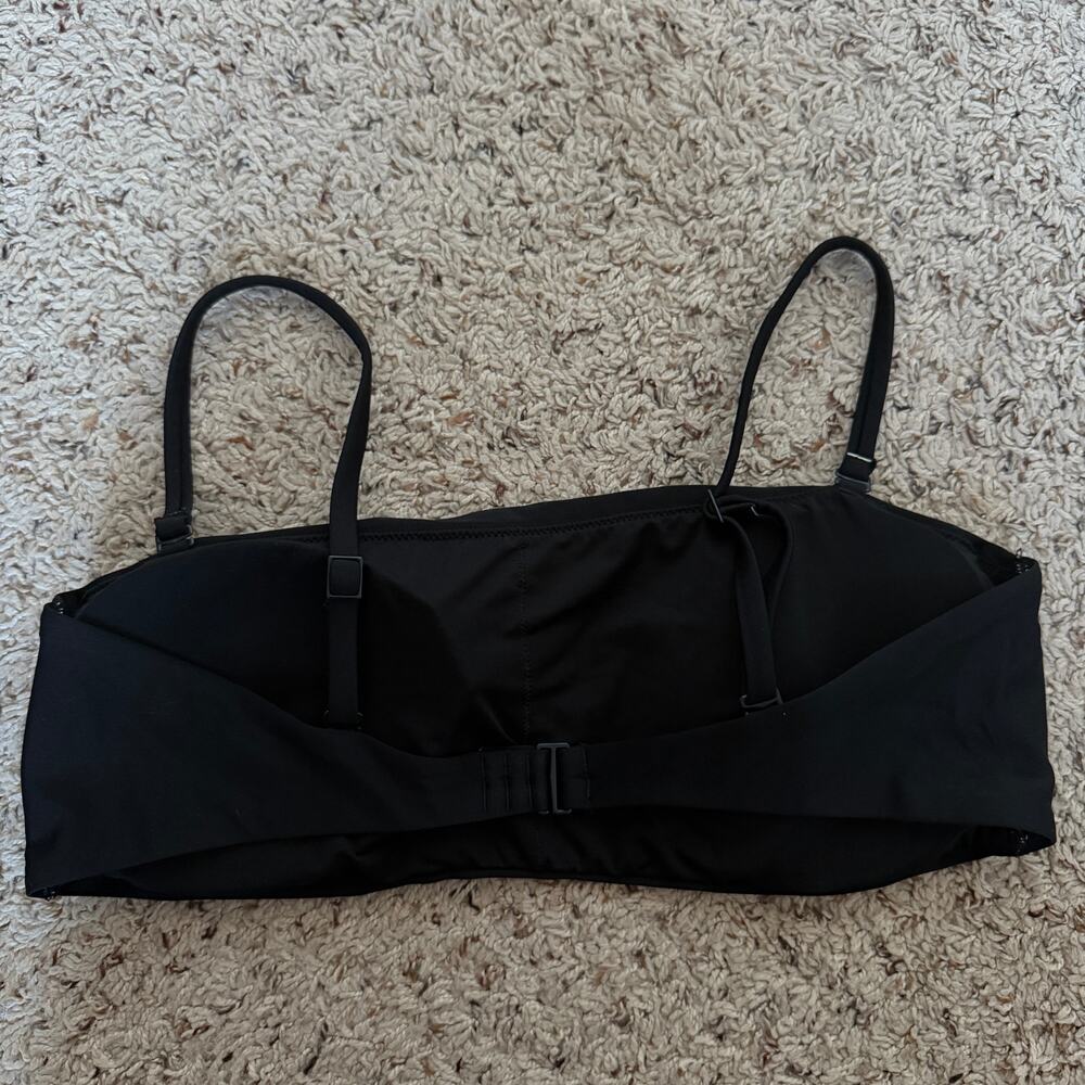 Aerie Womens Bandeau Bikini Top XL Black Beach Vacation Resortwear Minimalist - Picture 3 of 3
